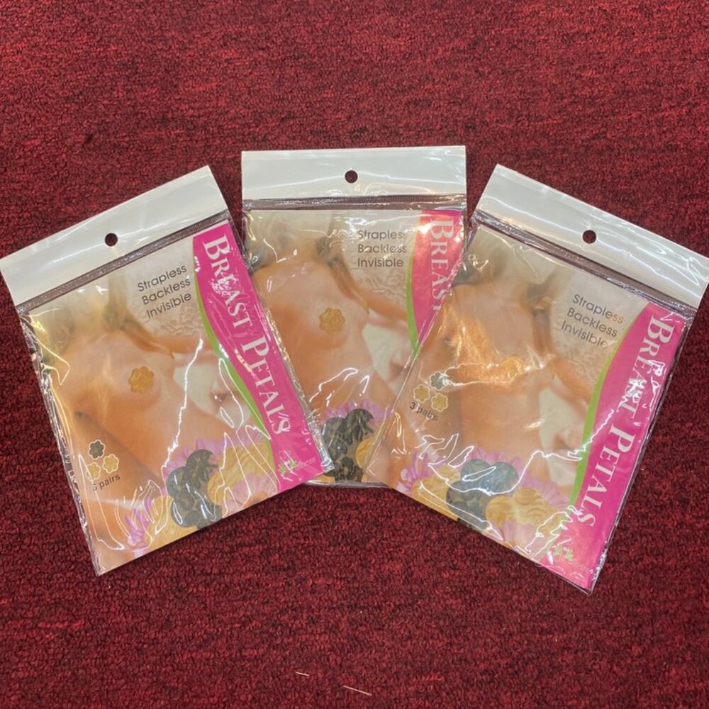 3 Packages of Women's Self Adhesive Breast Petals Nipples Cover/3 Pairs
